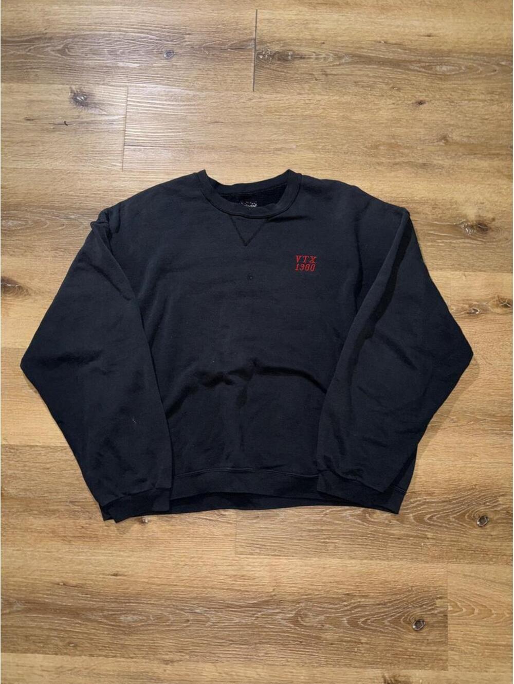 Honda VTX 1300 Black Embroidered Crewneck Sweatshirt